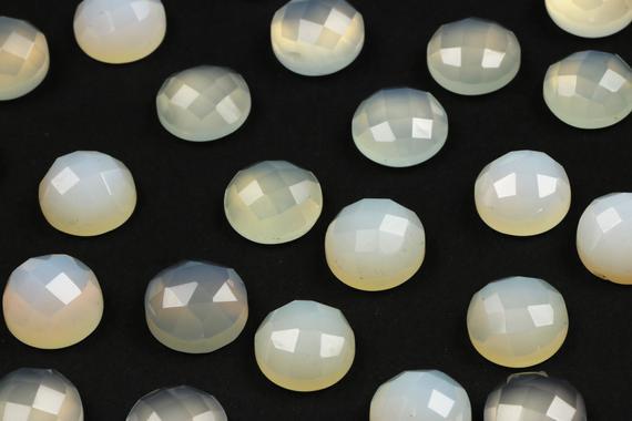 Faceted Cabochon,white Stone,onyx Cabochon,white Onyx Gemstone,gemstone Cabochons,loose Stones,semiprecious Beads - Aa Quality