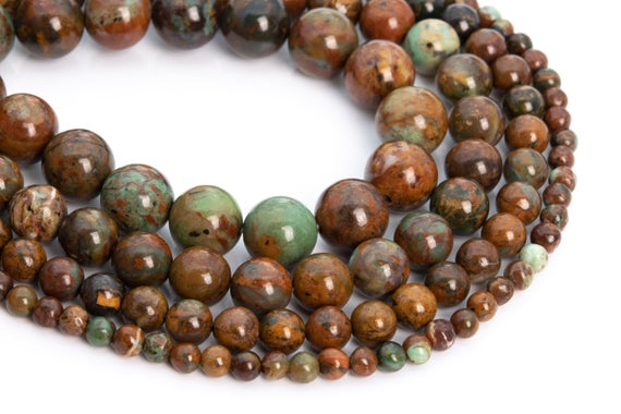 Genuine Natural Green Opal Loose Beads Africa Round Shape 6mm 8mm 10mm
