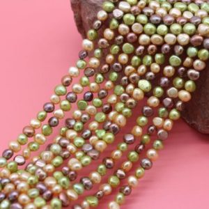 Shop Freshwater Pearls! 5-6mm Baroque nugget Pearl Beads,Small pearl beads,Freshwater Pearl strand,Luster Pearl necklace,Pearl supply-15-15.5 inches | Natural genuine beads Pearl beads for beading and jewelry making.  #jewelry #beads #beadedjewelry #diyjewelry #jewelrymaking #beadstore #beading #affiliate #ad