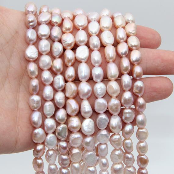 8~9mm Freshwater Pearl Beads,lavender Pearl,nugget Fresh Water Pearl,loose Natural Pearl Beads,luster Pearl,wedding Pearl Bead,pearl Jewelry