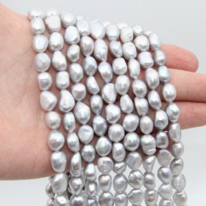 Shop Pearl Chip & Nugget Beads! 9~10MM Nugget Pearl Beads,Freshwater Pearl,Gray Luster Pearl Beads,Loose Pearl,Seed Pearl Beads,Pearl Strand,Natural Pearl Jewelry Beads. | Natural genuine chip Pearl beads for beading and jewelry making.  #jewelry #beads #beadedjewelry #diyjewelry #jewelrymaking #beadstore #beading #affiliate #ad