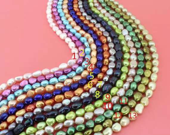 6-7mm Freshwater Cultured Pearl Beads,nugget  Pearl Beads,baroque Pearl Beads,loose Pearls ,wedding Pearls,pearl Necklace,full Strand-lm002