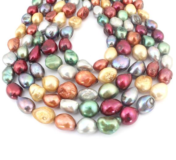 11-15mm Top Drilled Nugget Baroque Pearl Beads,pearl Beads,mix Colors Baroque Pearl Beads,loose Pearl For Nekclace,wedding Jewelry-ps005