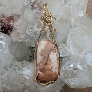 Shop Magnesite Jewelry! Natural Stone Pendant   (14K Gold Filled) (Magnesite) (Stone) (Wire Wrap) (Wire Wrapped) (Hand Wrap) (Hand Wrapped) | Natural genuine Magnesite jewelry. Buy crystal jewelry, handmade handcrafted artisan jewelry for women.  Unique handmade gift ideas. #jewelry #beadedjewelry #beadedjewelry #gift #shopping #handmadejewelry #fashion #style #product #jewelry #affiliate #ad