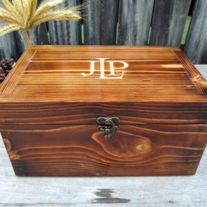 Shop Storage for Beading Supplies! Personalized Wooden Box Gift for Mom, A Handmade Mens Jewelry Box Makes the Perfect Keepsake or Valet Box for Husband, Dad, Anniversary | Shop jewelry making and beading supplies, tools & findings for DIY jewelry making and crafts. #jewelrymaking #diyjewelry #jewelrycrafts #jewelrysupplies #beading #affiliate #ad