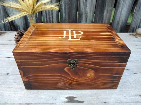 Personalized Wooden Keepsake Box, Engraved Gift For Dad