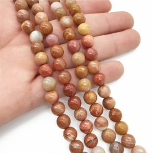 Shop Petrified Wood Beads! 10mm Faceted Petrified Wood Jasper Beads, Round Gemstone Beads, Wholesale Beads | Natural genuine faceted Petrified Wood beads for beading and jewelry making.  #jewelry #beads #beadedjewelry #diyjewelry #jewelrymaking #beadstore #beading #affiliate #ad