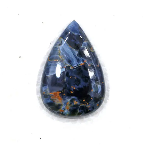 Amazing Teardrop Pietersite- Ornamental Gemstone- 18*28 Mm Blue Grey Pietersite- 21.10 Ct Pietersite Quartz- Healing Crystal- Cabochon