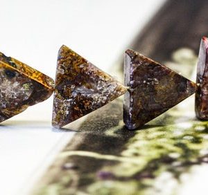 L/ Pietersite 16mm Triangle loose beads Full strand About 20 pcs per strand Brown Color Stone  More Wholesale discount at EARTHSTONE.COM | Natural genuine other-shape Pietersite beads for beading and jewelry making.  #jewelry #beads #beadedjewelry #diyjewelry #jewelrymaking #beadstore #beading #affiliate #ad