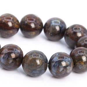 Shop Pietersite Beads! 12-13MM Blue Brown Pietersite Beads Grade A+ Genuine Natural Gemstone Half Strand Round Loose Beads 7.5" (112654h-3541) | Natural genuine round Pietersite beads for beading and jewelry making.  #jewelry #beads #beadedjewelry #diyjewelry #jewelrymaking #beadstore #beading #affiliate #ad