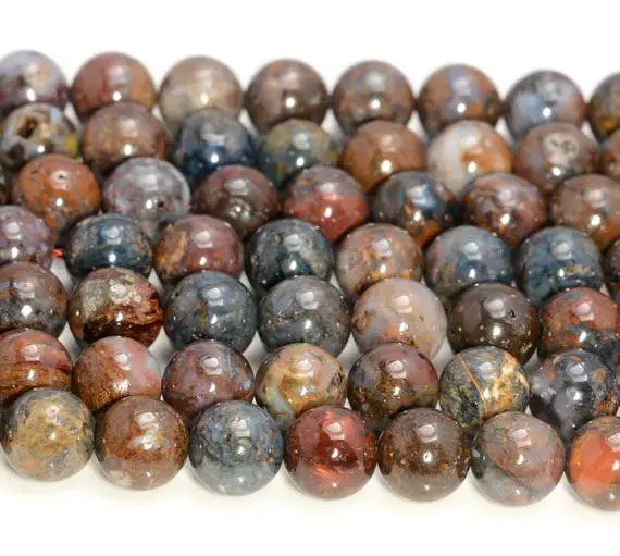Genuine African Pietersite Gemstone Grade Aa Blue Brown Red 6mm 8mm 10mm Round Loose Beads Full Strand (a239)