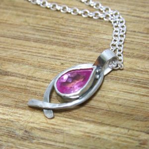Shop Pink Sapphire Pendants! Large Pink Sapphire Pendant in Solid Sterling Silver Bezel Set , CLEARANCE | Natural genuine Pink Sapphire pendants. Buy crystal jewelry, handmade handcrafted artisan jewelry for women.  Unique handmade gift ideas. #jewelry #beadedpendants #beadedjewelry #gift #shopping #handmadejewelry #fashion #style #product #pendants #affiliate #ad