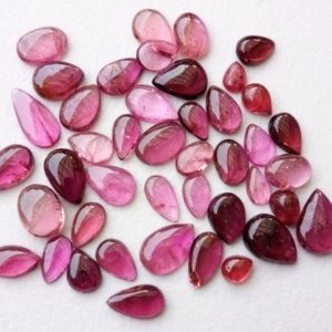 4-6mm Pink Tourmaline Plain Cabochons, Loose Pink Tourmaline Pear Flat Back Cabochons, Tourmaline For Jewelry  – PUSSG22 | Natural genuine stones & crystals in various shapes & sizes. Buy raw cut, tumbled, or polished gemstones for making jewelry or crystal healing energy vibration raising reiki stones. #crystals #gemstones #crystalhealing #crystalsandgemstones #energyhealing #affiliate #ad