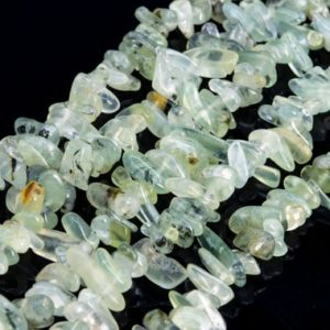Shop Prehnite Chip & Nugget Beads! Genuine Natural Prehnite Loose Beads Light Green Grade AA Stick Pebble Chip Shape 12-24×3-5mm | Natural genuine chip Prehnite beads for beading and jewelry making.  #jewelry #beads #beadedjewelry #diyjewelry #jewelrymaking #beadstore #beading #affiliate #ad