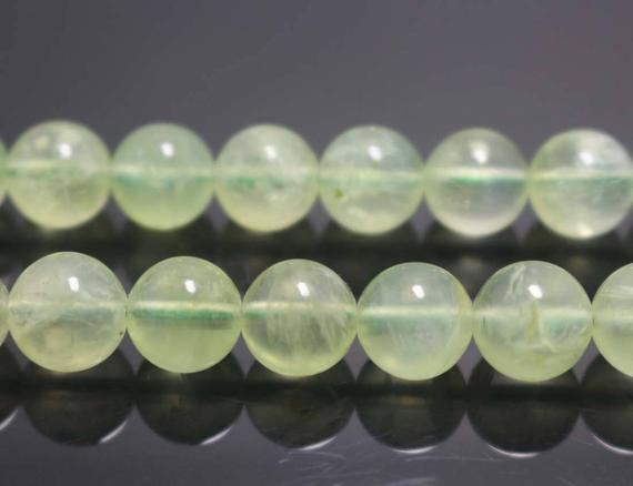 Natural Prehnite Smooth Round Beads,4mm 6mm 8mm 10mm 12mm Prehnite Beads Wholesale Supply,one Strand 15",prehnite