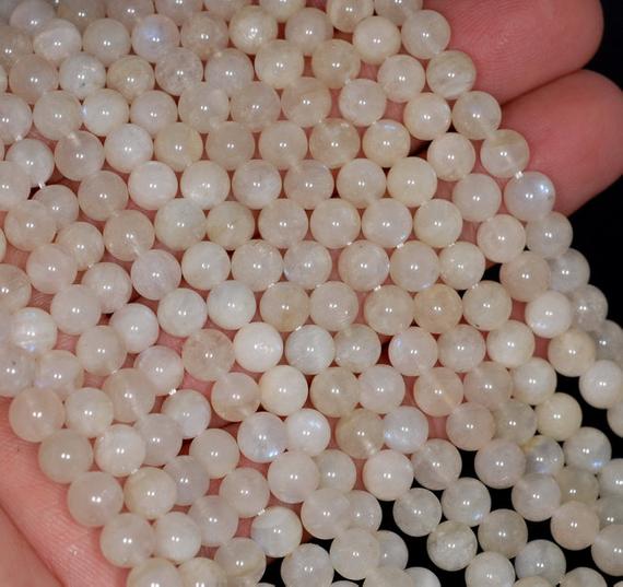 6mm Rainbow Moonstone Gemstone  Round 6mm Loose Beads 15.5 Inch Full Strand Lot 1,2,6,12 And 50 (90147877-142)