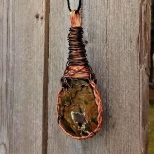 Rainforest Jasper Rhyolite Wire Wrapped Pendant/Choose Your Necklace/Tribal/Boho/Hippie/Rainforest Jasper Necklace/Nature and Wisdom | Natural genuine Rainforest Jasper necklaces. Buy crystal jewelry, handmade handcrafted artisan jewelry for women.  Unique handmade gift ideas. #jewelry #beadednecklaces #beadedjewelry #gift #shopping #handmadejewelry #fashion #style #product #necklaces #affiliate #ad