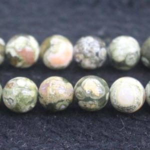 Natural Birdseye Rhyolite Smooth Round Beads,4mm 6mm 8mm 10mm 12mm Birdseye Rhyolite beads Wholesale Supply,one strand 15" | Natural genuine round Rainforest Jasper beads for beading and jewelry making.  #jewelry #beads #beadedjewelry #diyjewelry #jewelrymaking #beadstore #beading #affiliate #ad