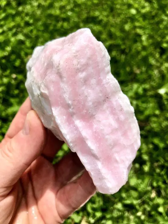Raw Mangano Calcite - Raw Pink Calcite - Heart Chakra Stones - Healing Crystals And Stones - Pink Calcite Stone - Rough Mangano Calcite