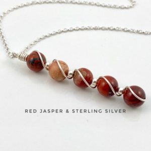 Shop Red Jasper Pendants! Red Jasper Pendant Necklace, Sterling Silver | Natural genuine Red Jasper pendants. Buy crystal jewelry, handmade handcrafted artisan jewelry for women.  Unique handmade gift ideas. #jewelry #beadedpendants #beadedjewelry #gift #shopping #handmadejewelry #fashion #style #product #pendants #affiliate #ad