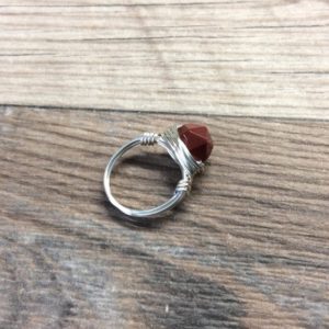 Shop Red Jasper Rings! Red Jasper ring – Sterling silver or 14k gold filled, faceted wire wrapped gemstone ring | Natural genuine Red Jasper rings, simple unique handcrafted gemstone rings. #rings #jewelry #shopping #gift #handmade #fashion #style #affiliate #ad