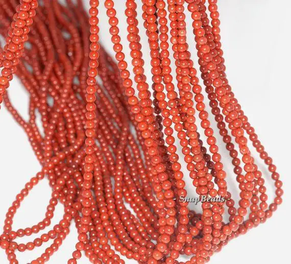 2mm Brick Red Jasper Gemstone Round 2mm Loose Beads 16 Inch Full Strand (90107826-107)