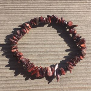 Shop Tiger Iron Jewelry! RED TIGER IRON Natural Stone Gemstone Stretchy Chip Bracelet | Natural genuine Tiger Iron jewelry. Buy crystal jewelry, handmade handcrafted artisan jewelry for women.  Unique handmade gift ideas. #jewelry #beadedjewelry #beadedjewelry #gift #shopping #handmadejewelry #fashion #style #product #jewelry #affiliate #ad