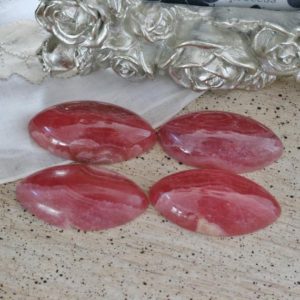 Rhodochrosite Cabochon, ONE Rhodochrosite Gemmy Marquise Cabochons from Argentina, 1.38"x0.71"x0.34", 51 to 53 ct. each. | Natural genuine stones & crystals in various shapes & sizes. Buy raw cut, tumbled, or polished gemstones for making jewelry or crystal healing energy vibration raising reiki stones. #crystals #gemstones #crystalhealing #crystalsandgemstones #energyhealing #affiliate #ad