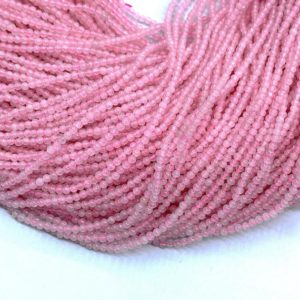 Shop Rose Quartz Beads! Tiny Rose Quartz Smooth Beads 2mm 3mm 4mm,Natural Small Pink Crystal Beads,Delicate Pink Spacer Gemstone Beads,Love stone | Natural genuine beads Rose Quartz beads for beading and jewelry making.  #jewelry #beads #beadedjewelry #diyjewelry #jewelrymaking #beadstore #beading #affiliate #ad