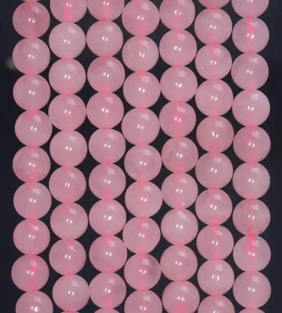 6mm Regency Rose Quartz Gemstone Pink Round Loose Beads 15 Inch Full Strand (10016804-56)