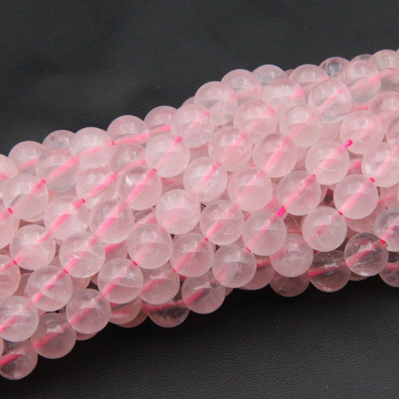 Rose Quartz Beads.6mm 8mm 10mm Round Beads,smooth Polish Gemstone Beads,loose Beads,gemstone Wholesale Beads,pink Crystals Round Beads.