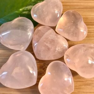 Shop Tumbled Rose Quartz Crystals & Pocket Stones! Rose Quartz hearts Tumbled Stone Gift Bag | Natural genuine stones & crystals in various shapes & sizes. Buy raw cut, tumbled, or polished gemstones for making jewelry or crystal healing energy vibration raising reiki stones. #crystals #gemstones #crystalhealing #crystalsandgemstones #energyhealing #affiliate #ad