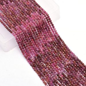 Shop Ruby Beads! Natural AAA+ Burma Ruby 3mm-4mm Faceted Round Beads | Multi Ruby Precious Gemstone Loose Beads for Jewelry Making Supplies | 13inch Strand | Natural genuine beads Ruby beads for beading and jewelry making.  #jewelry #beads #beadedjewelry #diyjewelry #jewelrymaking #beadstore #beading #affiliate #ad