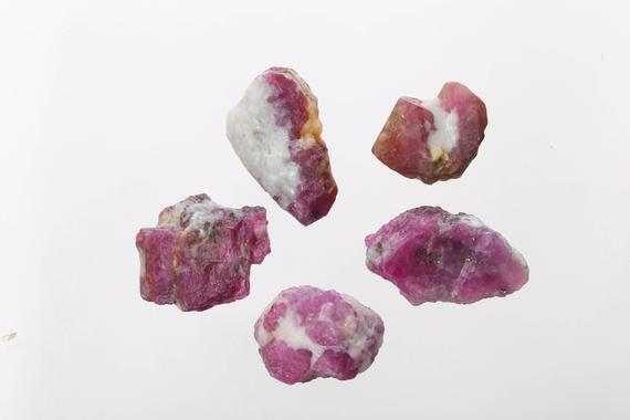 Raw Ruby Pieces, Rough Ruby, Genuine Uncut Ruby Crystal, July Birthstone, Healing Crystal, Jegdalek Ruby,  Bulk Raw Gemstone, Er001