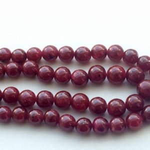 Shop Ruby Rondelle Beads! 7-11mm Ruby Plain Beads, Ruby Plain Beads For Jewelry, Ruby Smooth Plain Round Balls, Ruby Plain Rondelle Beads  (4IN To 8IN Options) | Natural genuine rondelle Ruby beads for beading and jewelry making.  #jewelry #beads #beadedjewelry #diyjewelry #jewelrymaking #beadstore #beading #affiliate #ad