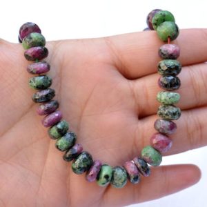 Shop Ruby Zoisite Necklaces! Ruby Zoisite Gemstone, Zoisite Beads, Gemstone For Jewellery Making, Ruby Stone Necklace, 10mm – 12.5mm Zoisite Beads, 8" Strand #PP4522 | Natural genuine Ruby Zoisite necklaces. Buy crystal jewelry, handmade handcrafted artisan jewelry for women.  Unique handmade gift ideas. #jewelry #beadednecklaces #beadedjewelry #gift #shopping #handmadejewelry #fashion #style #product #necklaces #affiliate #ad