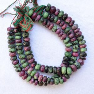 Shop Ruby Zoisite Rondelle Beads! Ruby Zoisite Rondelles, Colorful Beads, Zoisite Beads, Red Beads, Center Drilled Beads, 9mm Zoisite Beads, 8" Strand #pp4527 | Natural genuine rondelle Ruby Zoisite beads for beading and jewelry making.  #jewelry #beads #beadedjewelry #diyjewelry #jewelrymaking #beadstore #beading #affiliate #ad