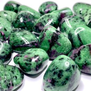 Shop Tumbled Ruby Zoisite Crystals & Pocket Stones! Ruby Zoisite Tumbled Stones | Natural genuine stones & crystals in various shapes & sizes. Buy raw cut, tumbled, or polished gemstones for making jewelry or crystal healing energy vibration raising reiki stones. #crystals #gemstones #crystalhealing #crystalsandgemstones #energyhealing #affiliate #ad