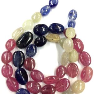 Shop Sapphire Chip & Nugget Beads! Natural Multi Sapphire Nugget Shape Beads Sapphire Smooth Nuggets Beads Sapphire Nuggets Gemstone Beads Top Quality Jewelry Making Sapphire | Natural genuine chip Sapphire beads for beading and jewelry making.  #jewelry #beads #beadedjewelry #diyjewelry #jewelrymaking #beadstore #beading #affiliate #ad