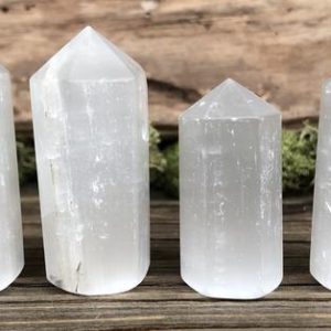 Shop Selenite Stones & Crystals! Selenite Tower Point for Crystal Grid | Natural genuine stones & crystals in various shapes & sizes. Buy raw cut, tumbled, or polished gemstones for making jewelry or crystal healing energy vibration raising reiki stones. #crystals #gemstones #crystalhealing #crystalsandgemstones #energyhealing #affiliate #ad
