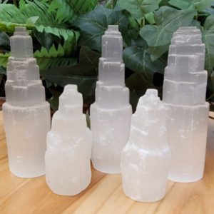 Shop Selenite Points & Wands! Selenite Towers – Selenite Mountains – Satin Spar Towers – 4" Towers – 6" Towers – Selenite Crystal –  Meditation Stone – Crown Chakra | Natural genuine stones & crystals in various shapes & sizes. Buy raw cut, tumbled, or polished gemstones for making jewelry or crystal healing energy vibration raising reiki stones. #crystals #gemstones #crystalhealing #crystalsandgemstones #energyhealing #affiliate #ad