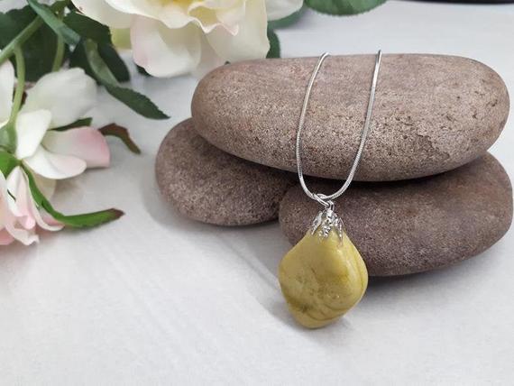 Serpentine Boho Pendant Necklace / Serpentine Necklace Crystal Jewelry. Serpentine Crystal Charm Pendant Necklace For Women Gift For Her