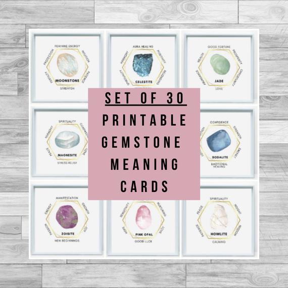Printable Crystal Cards, Pages, &amp; Posters | Beadage