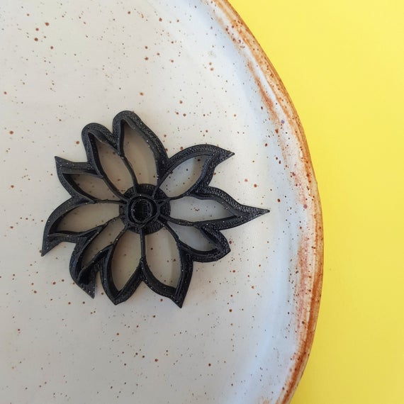 Shape Cutter | Polymer Clay Sunflower Embossing Stamp | Embosser | Polymer Clay Supplies | Flower Earring Cutter | Sunflower Cutter