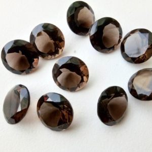 Shop Smoky Quartz Shapes! 10 Pcs Smoky Quartz Round Cut Stone, Natural Smoky Quartz Round Cut Loose Gemstone For Jewelry, Brown Stone (4mm To 9mm Options) | Natural genuine stones & crystals in various shapes & sizes. Buy raw cut, tumbled, or polished gemstones for making jewelry or crystal healing energy vibration raising reiki stones. #crystals #gemstones #crystalhealing #crystalsandgemstones #energyhealing #affiliate #ad