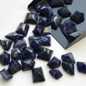 Shop Sodalite Cabochons! 10-16mm Sodalite Fancy Cut Cabochons, Sodalite Rose Cut Flat Back Cabochons, 5 Pieces Sodalite For Jewelry, Blue Gremstones  – NS3317 | Natural genuine stones & crystals in various shapes & sizes. Buy raw cut, tumbled, or polished gemstones for making jewelry or crystal healing energy vibration raising reiki stones. #crystals #gemstones #crystalhealing #crystalsandgemstones #energyhealing #affiliate #ad