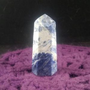 Shop Sodalite Points & Wands! Sodalite Tower Polished Crystal Point Stones Crystals Large Natural Blue White Unique Display Self standing Brazil | Natural genuine stones & crystals in various shapes & sizes. Buy raw cut, tumbled, or polished gemstones for making jewelry or crystal healing energy vibration raising reiki stones. #crystals #gemstones #crystalhealing #crystalsandgemstones #energyhealing #affiliate #ad