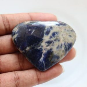 Shop Sodalite Shapes! Sodalite Heart STONE – Heart Stone Sodalite – Throat Chakra Stone Healing Crystals and Stones Calming Crystal Dimensions-48x63x12mm Wt-44gm. | Natural genuine stones & crystals in various shapes & sizes. Buy raw cut, tumbled, or polished gemstones for making jewelry or crystal healing energy vibration raising reiki stones. #crystals #gemstones #crystalhealing #crystalsandgemstones #energyhealing #affiliate #ad