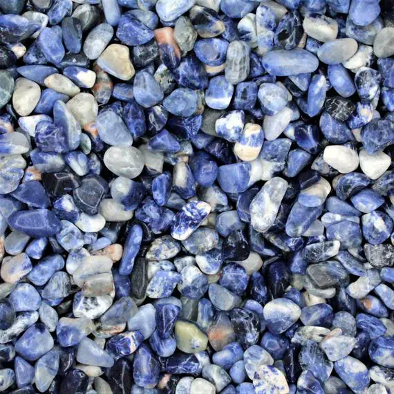 Sodalite Tumbled Crystal Chips, Choose Amount