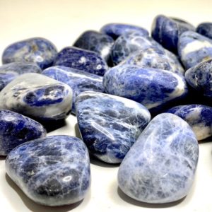 Shop Tumbled Sodalite Crystals & Pocket Stones! Sodalite Tumbled Stones | Natural genuine stones & crystals in various shapes & sizes. Buy raw cut, tumbled, or polished gemstones for making jewelry or crystal healing energy vibration raising reiki stones. #crystals #gemstones #crystalhealing #crystalsandgemstones #energyhealing #affiliate #ad
